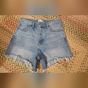 American Eagle Outfitters Blue High-Waisted Jean Shorts